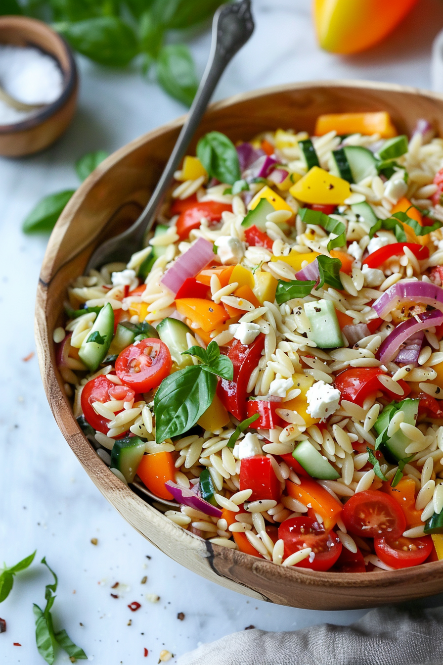 Rainbow Orzo Salad