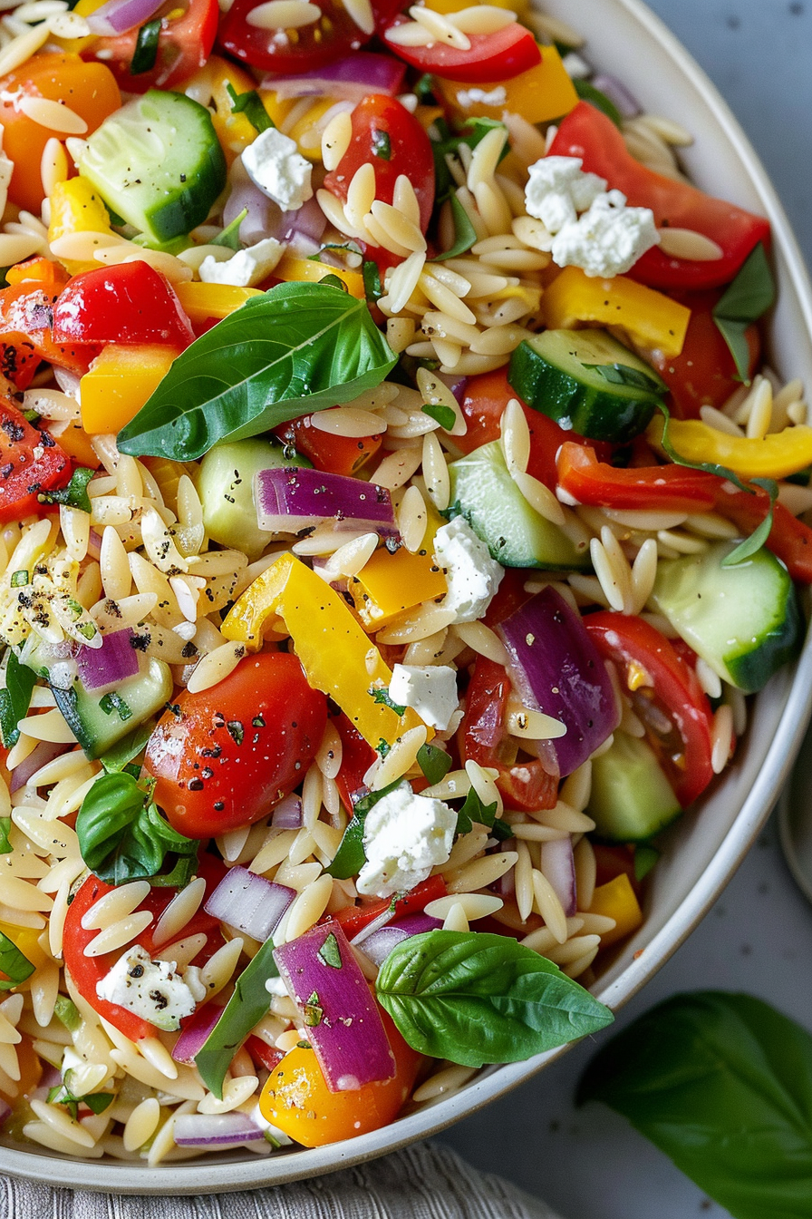 Rainbow Orzo Salad