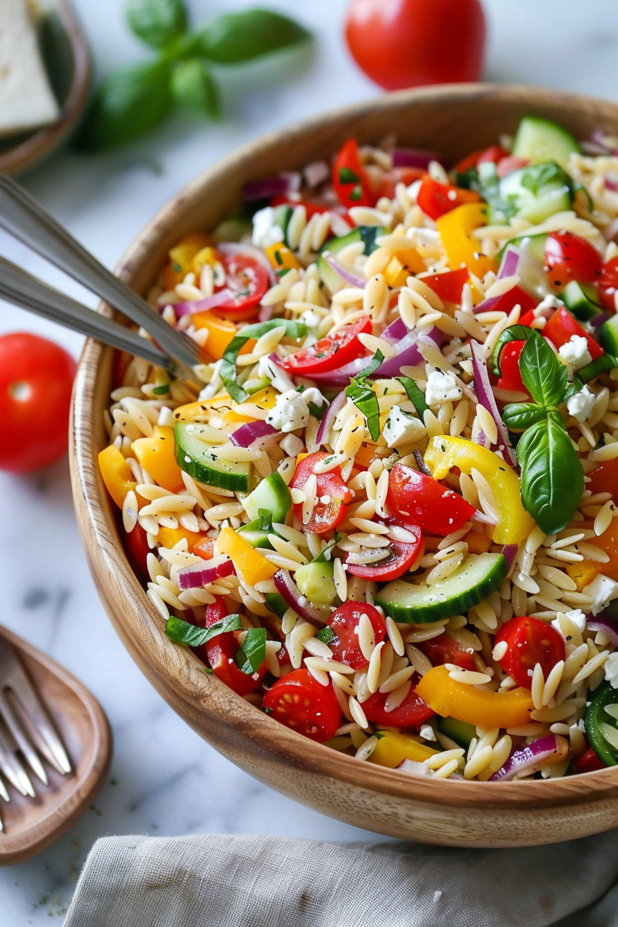 Rainbow Orzo Salad