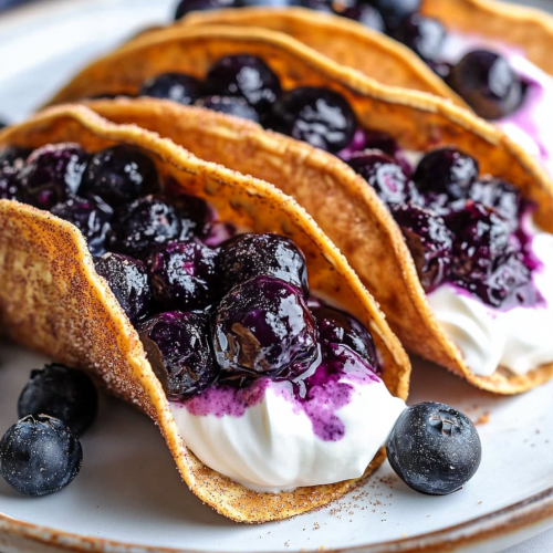 Blueberry Cheesecake Tacos