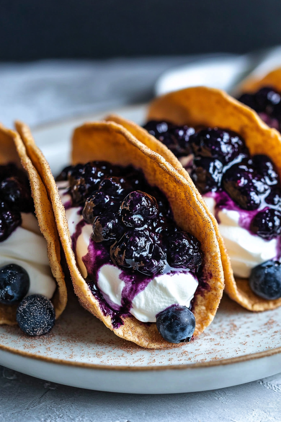 Blueberry Cheesecake Tacos