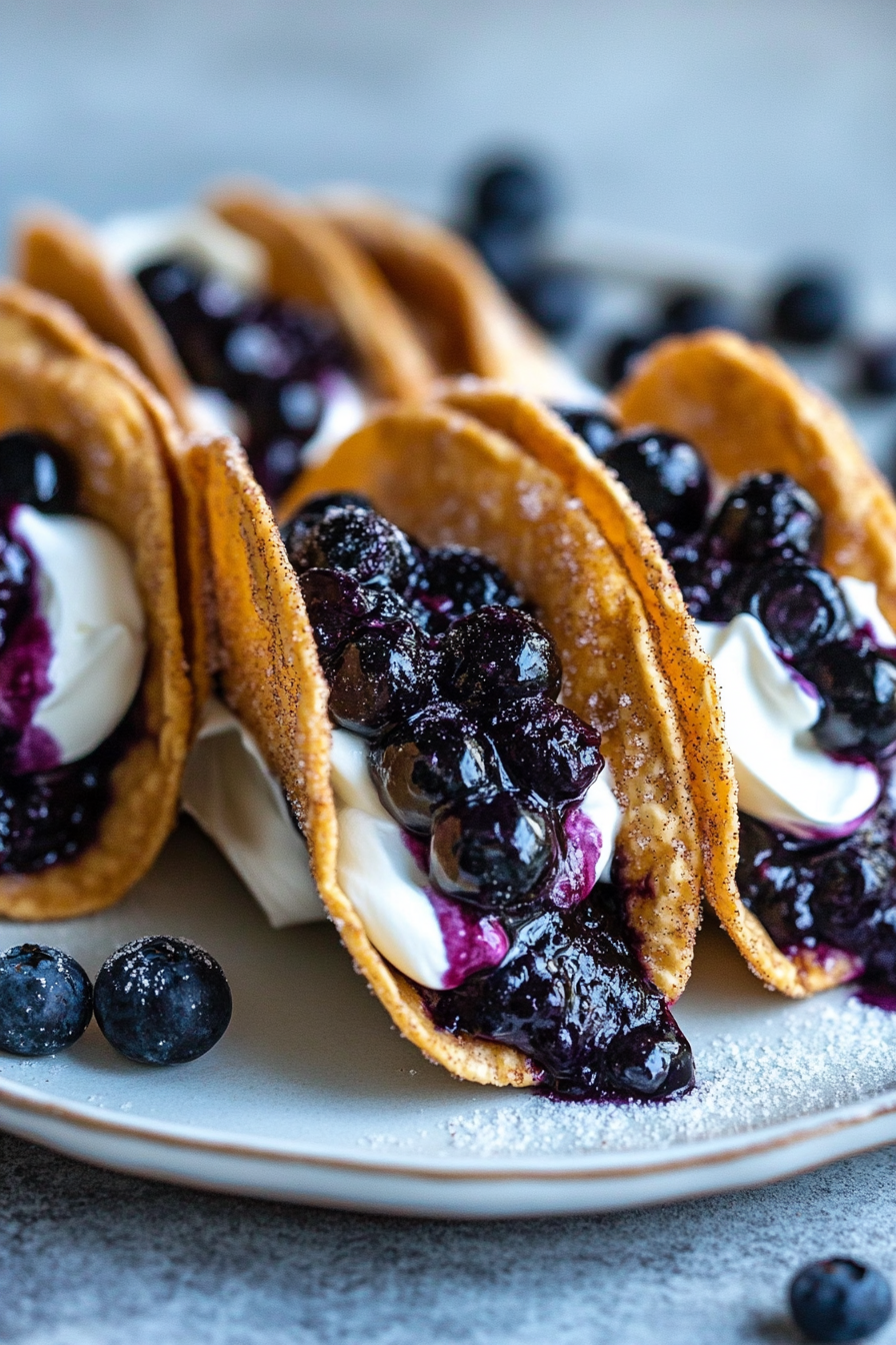 Blueberry Cheesecake Tacos