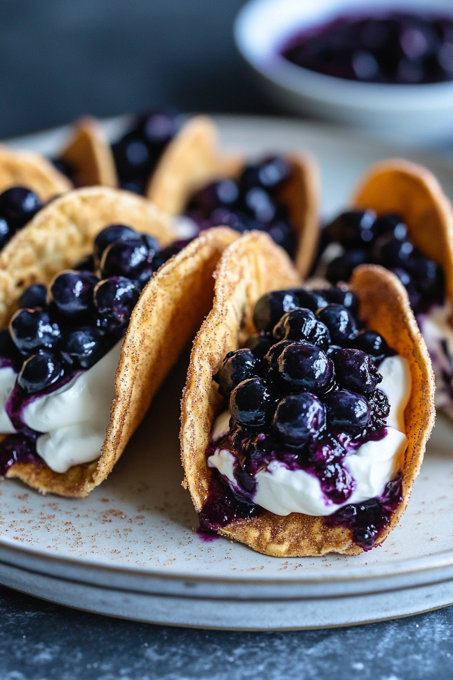 Blueberry Cheesecake Tacos