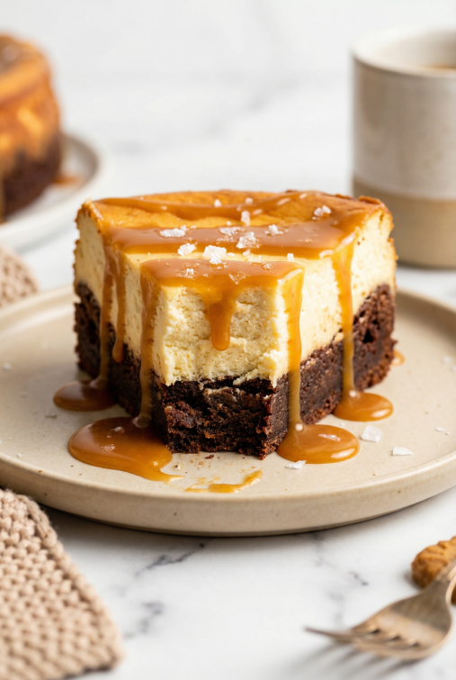 Caramel Brownie Cheesecake