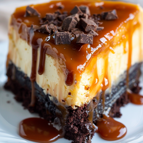 Caramel Brownie Cheesecake