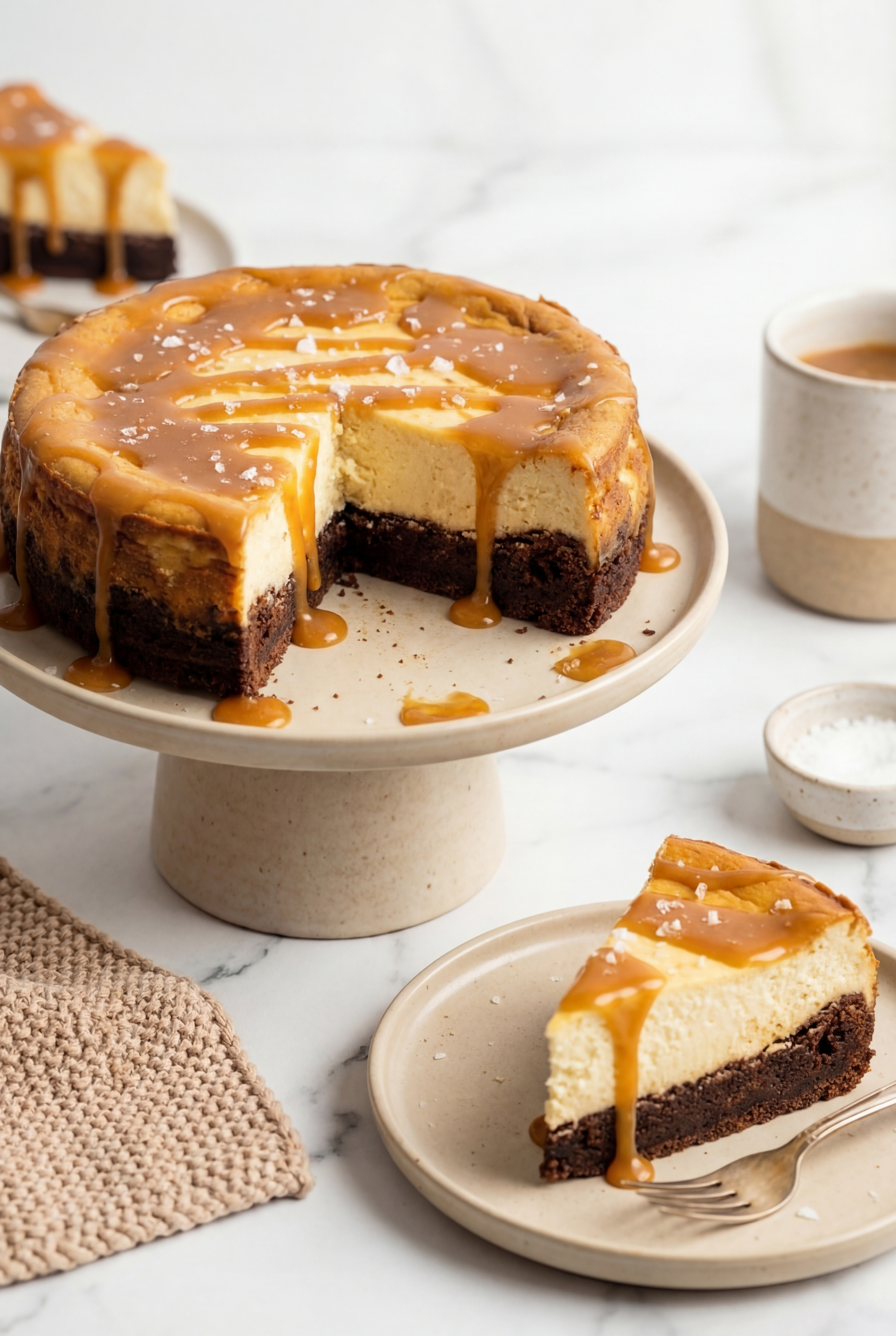Caramel Brownie Cheesecake