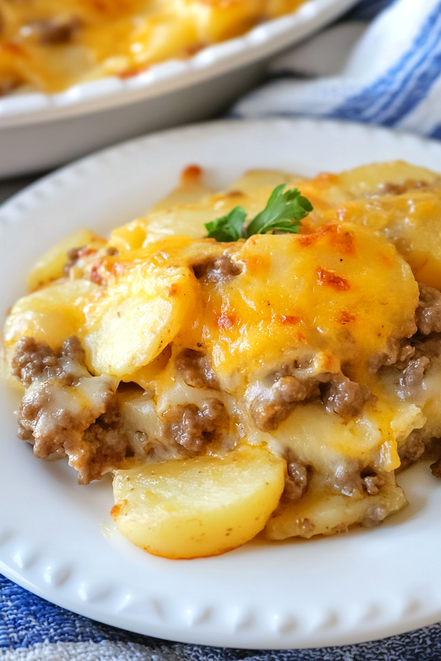 Cheesy Hamburger Potato Casserole