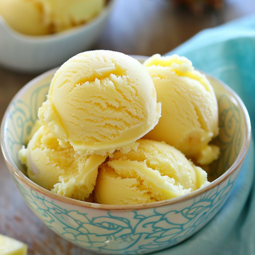 Homemade Fresh Pineapple Ice Cream