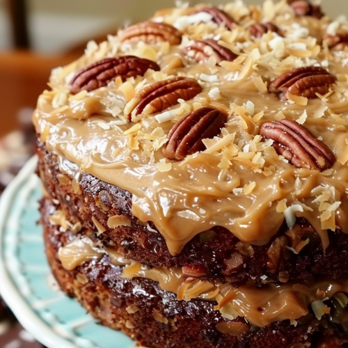 Homemade Traditional German Chocolate Cake