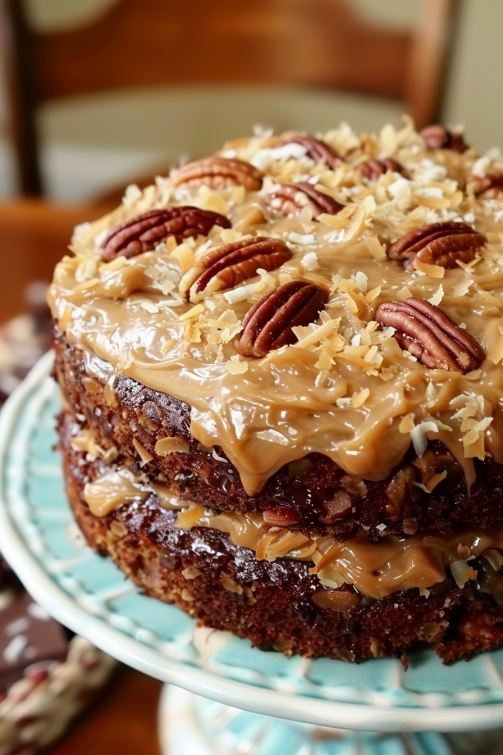 Homemade Traditional German Chocolate Cake