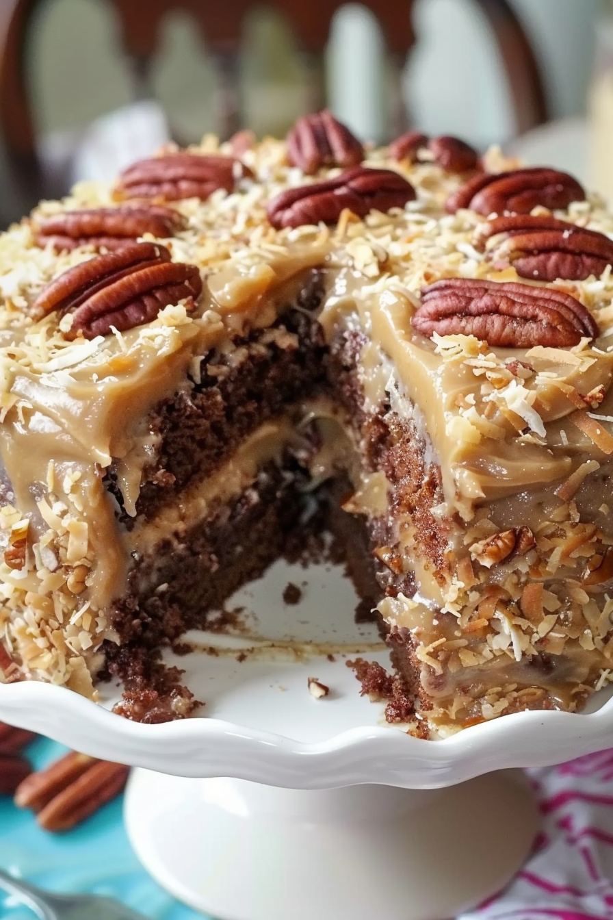 Homemade Traditional German Chocolate Cake