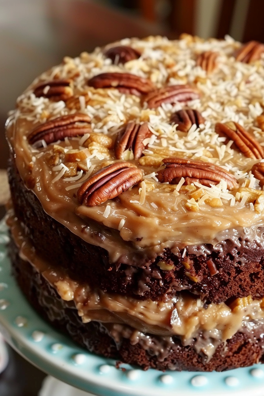 Homemade Traditional German Chocolate Cake