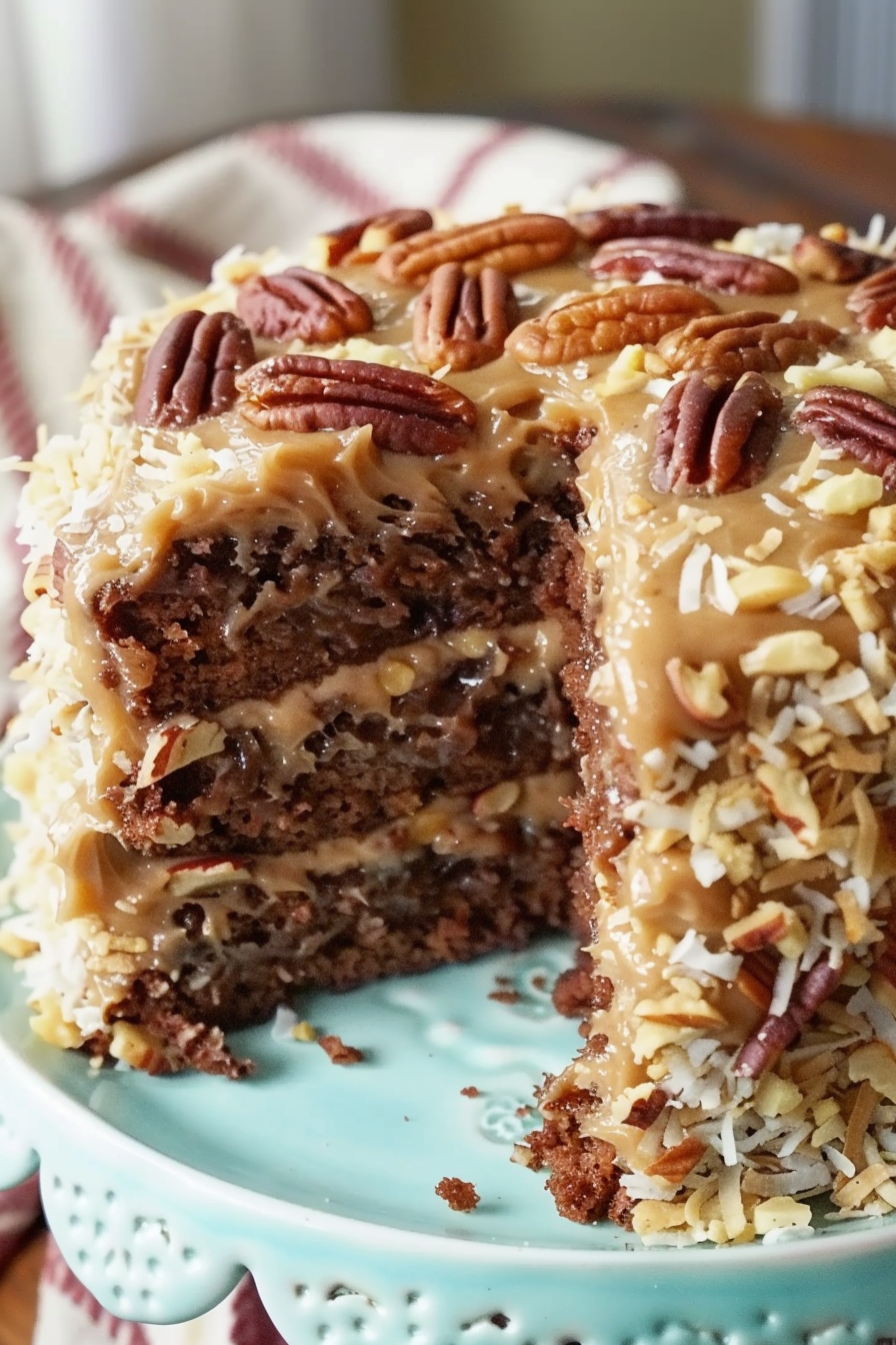 Homemade Traditional German Chocolate Cake