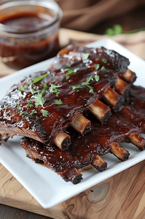 Slow Cooker Root Beer BBQ Pork Ribs - That Oven Feelin