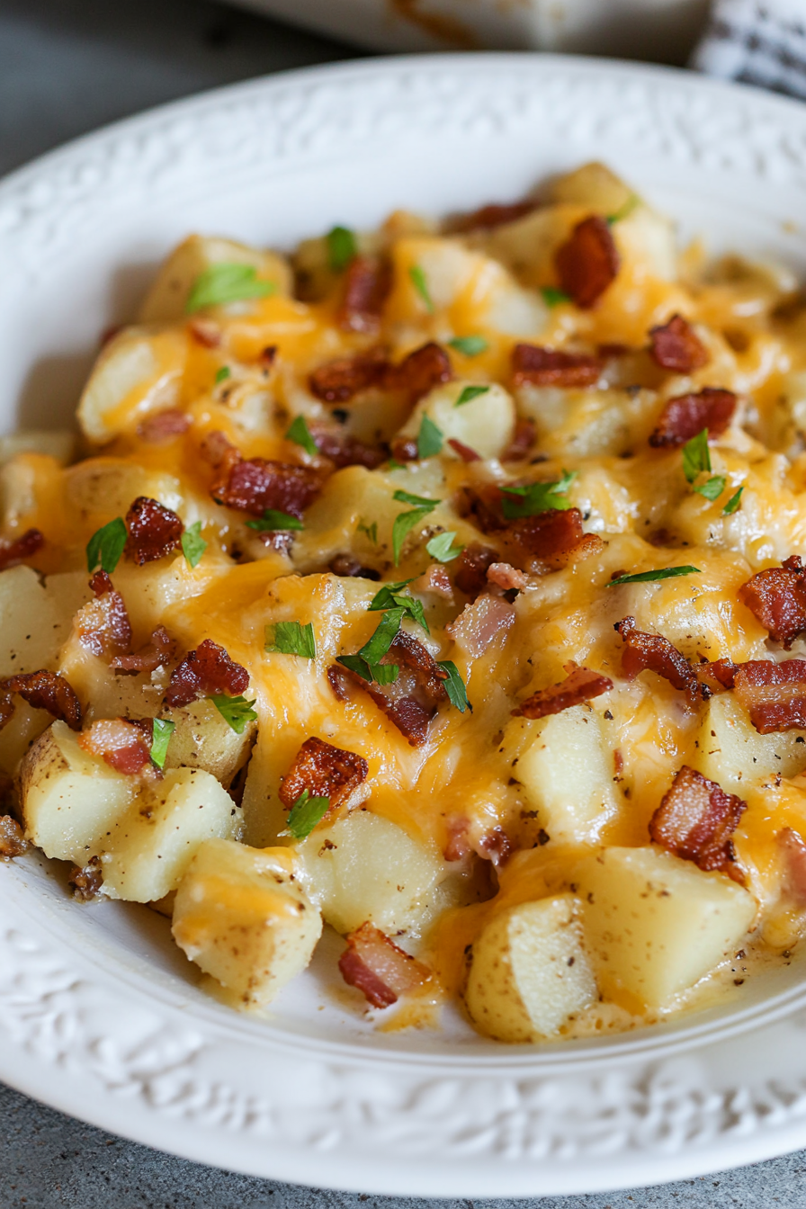 Cheesy Mississippi Mud Potatoes