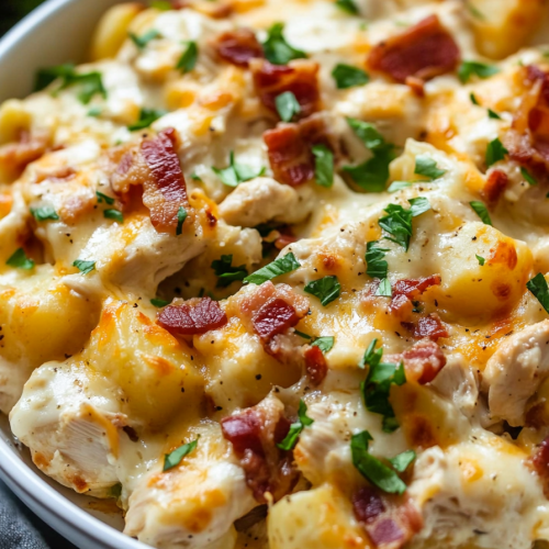 Chicken Bacon Ranch Casserole With Potatoes