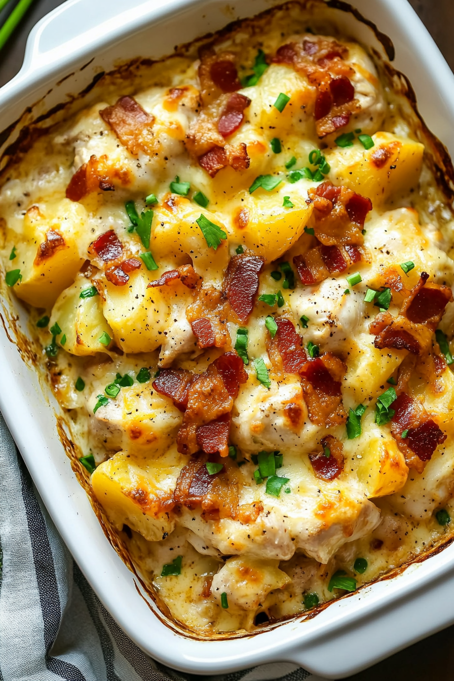 Chicken Bacon Ranch Casserole With Potatoes