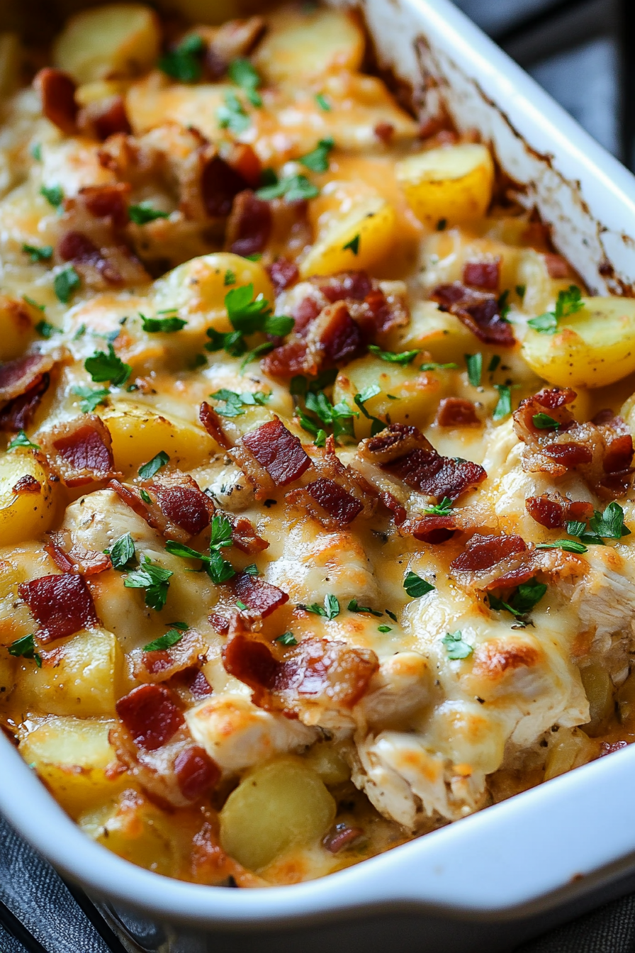 Chicken Bacon Ranch Casserole With Potatoes