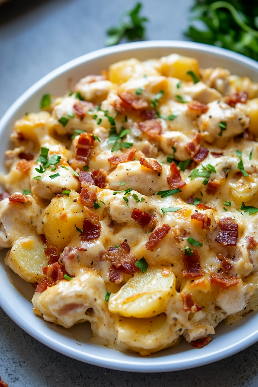 Chicken Bacon Ranch Casserole With Potatoes