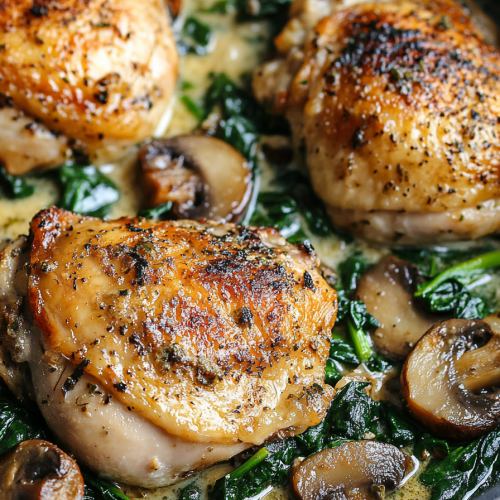 Chicken spinach and mushroom