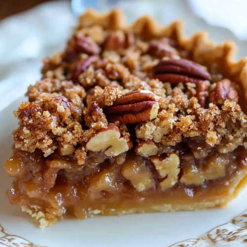 Pecan Pie with Streusel Topping