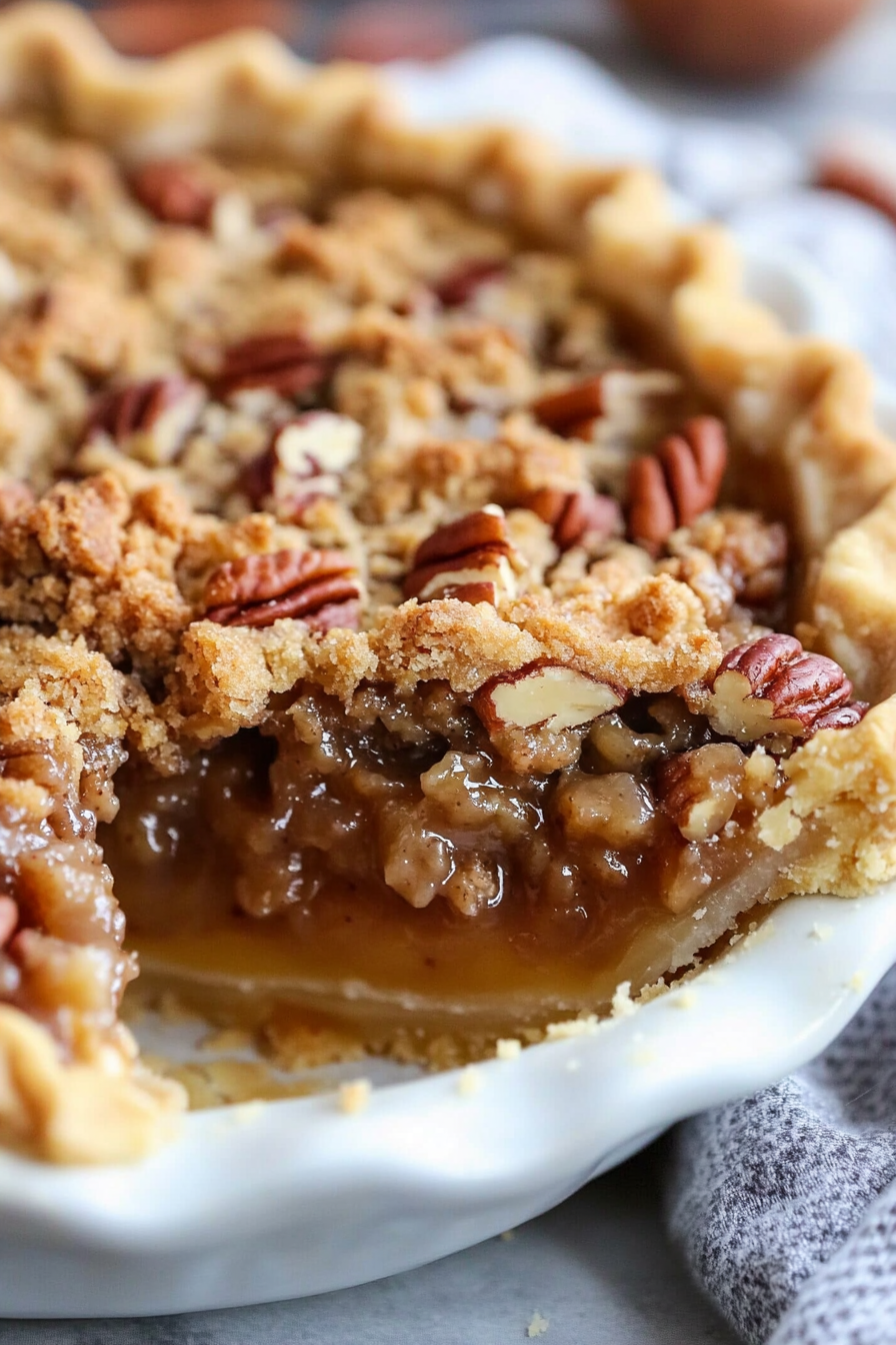 Pecan Pie with Streusel Topping