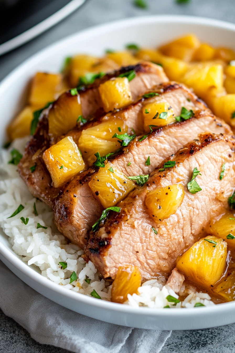 Slow Cooker Pineapple Pork Loin