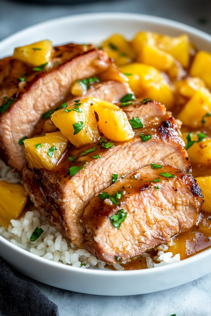 Slow Cooker Pineapple Pork Loin