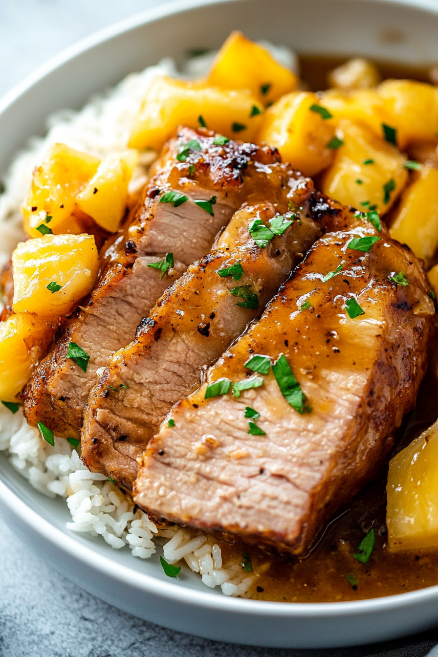 Slow Cooker Pineapple Pork Loin