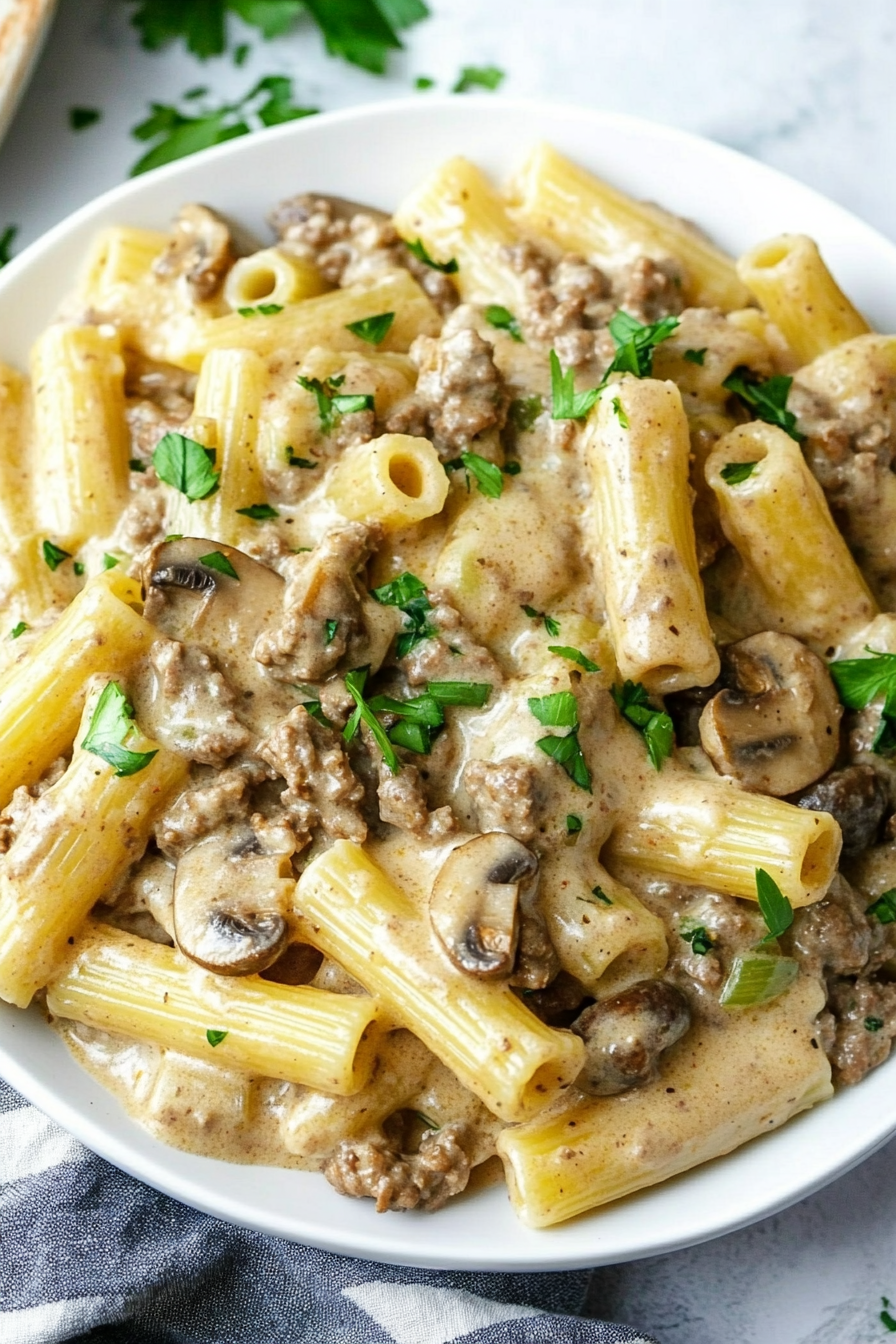 Philly Cheesesteak pasta