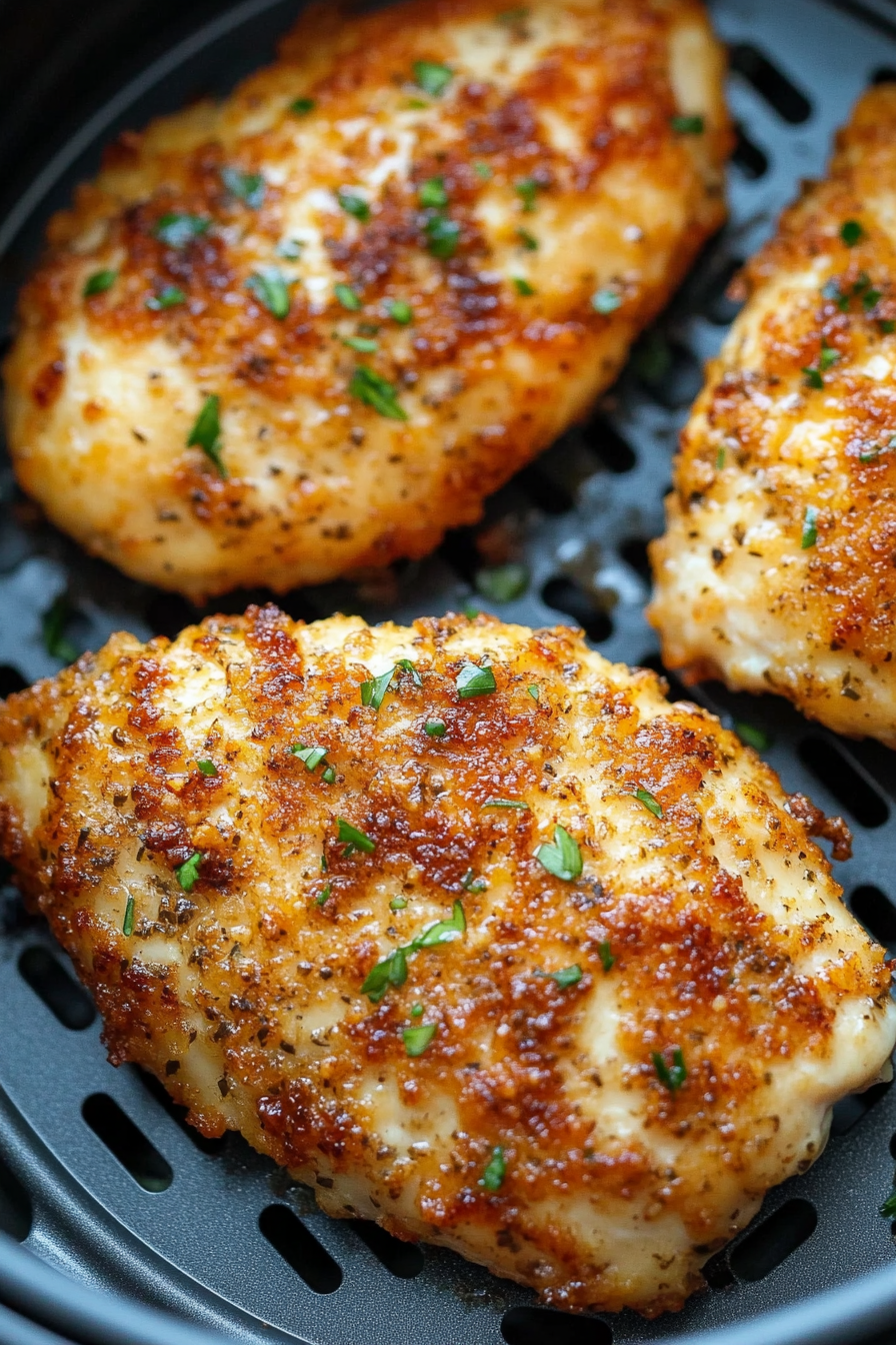 Air Fryer Parmesan Crusted Chicken