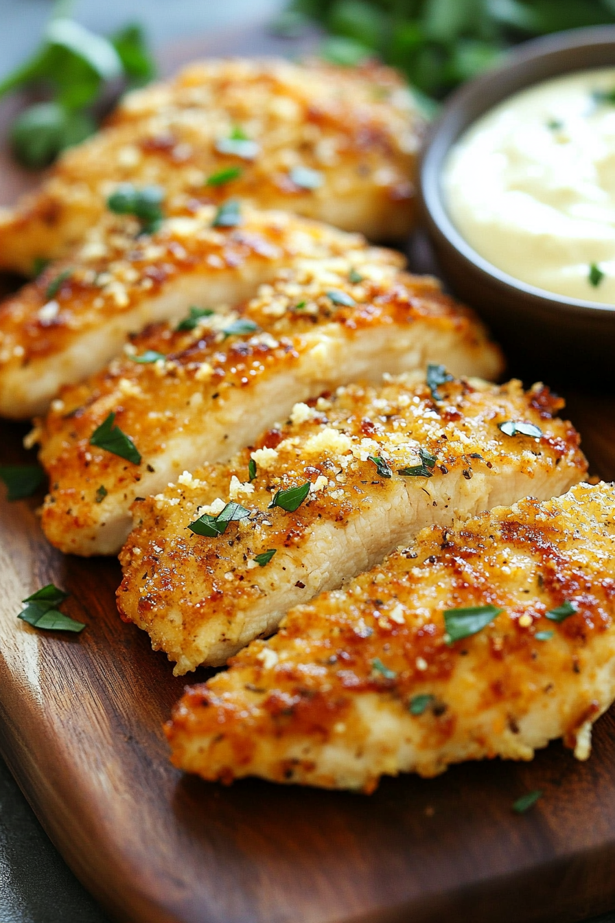 Air Fryer Parmesan Crusted Chicken