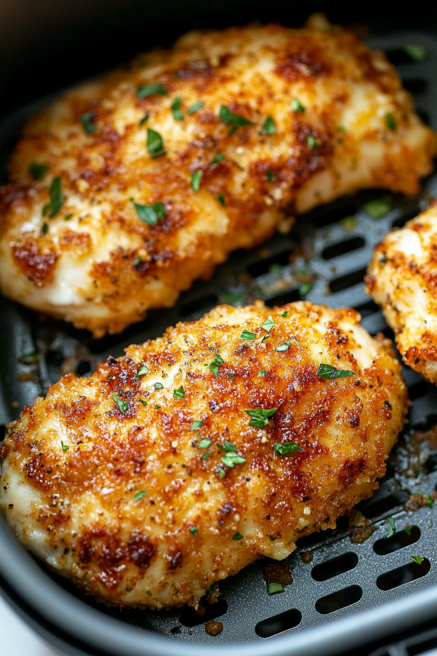 Air Fryer Parmesan Crusted Chicken