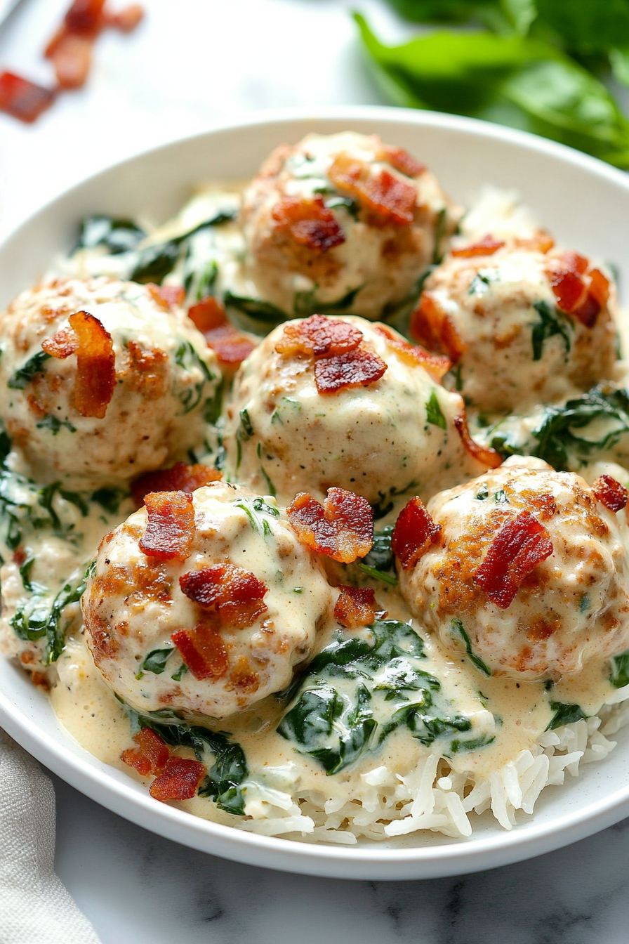 Baked Chicken Ricotta Meatballs