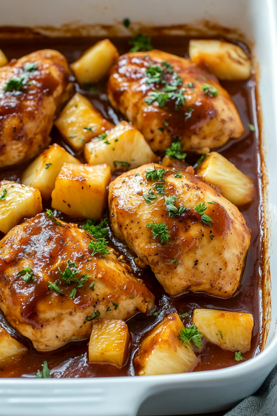 Baked Pineapple BBQ Chicken Breast