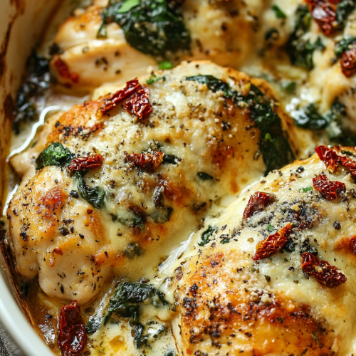 Baked Tuscan Chicken Casserole