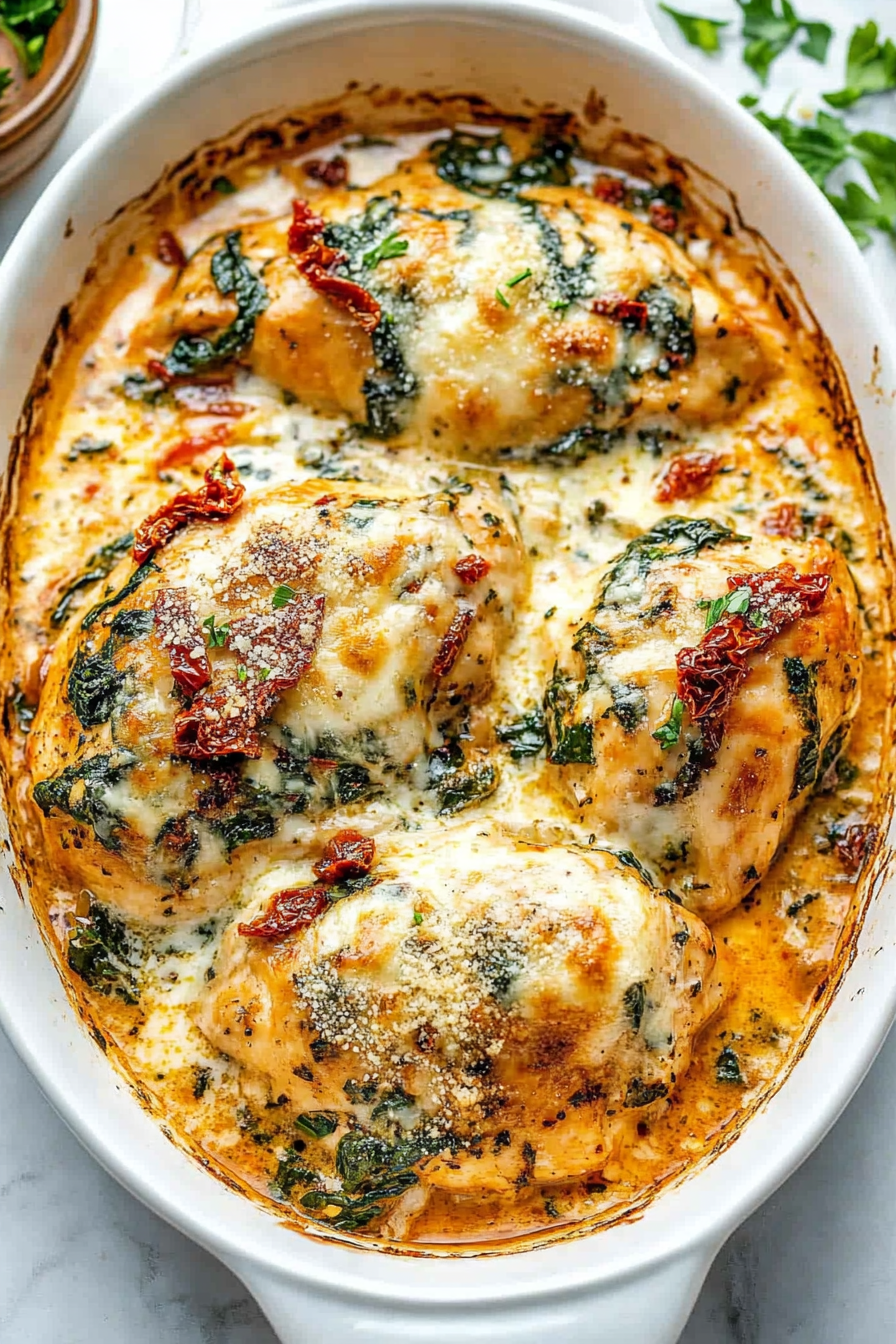 Baked Tuscan Chicken Casserole