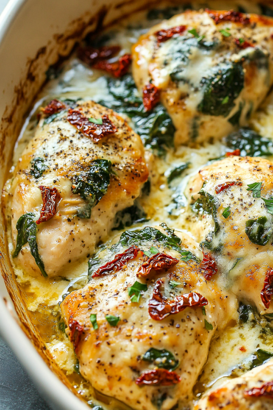 Baked Tuscan Chicken Casserole