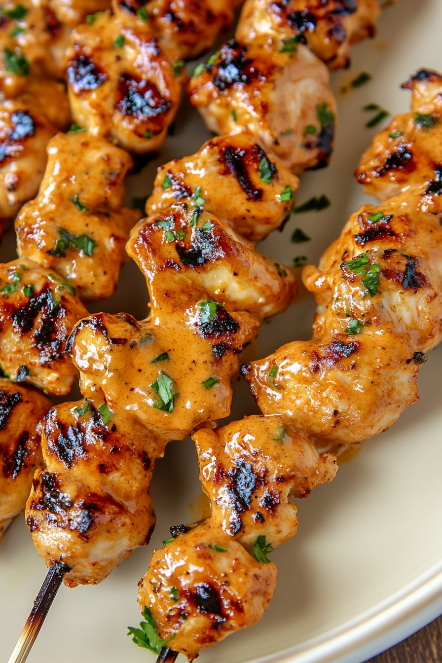 Bang Bang Chicken Skewers