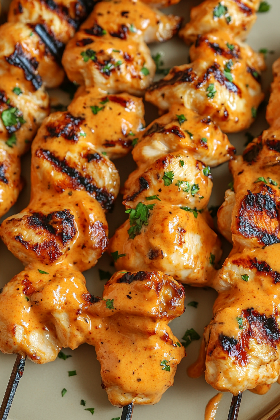 Bang Bang Chicken Skewers