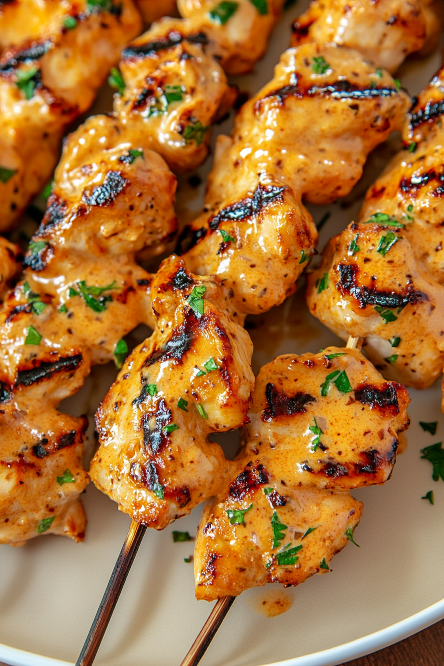 Bang Bang Chicken Skewers