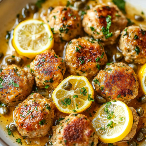 Chicken Piccata Meatballs