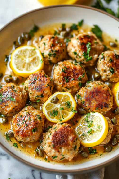 Chicken Piccata Meatballs