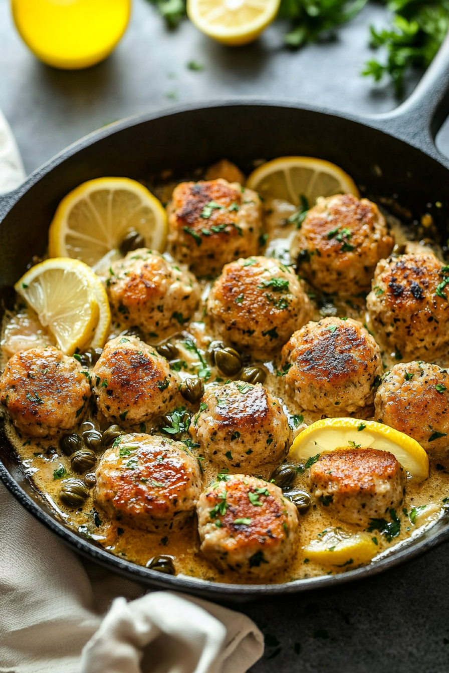 Chicken Piccata Meatballs