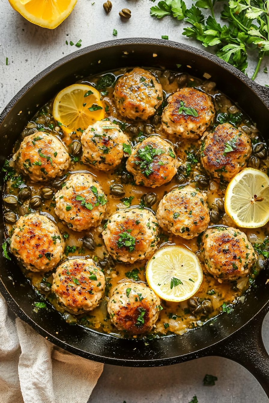 Chicken Piccata Meatballs