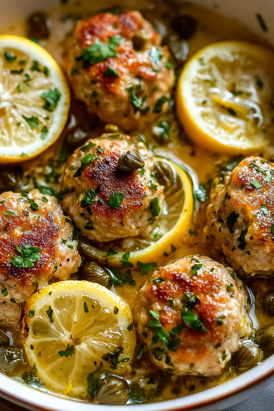 Chicken Piccata Meatballs