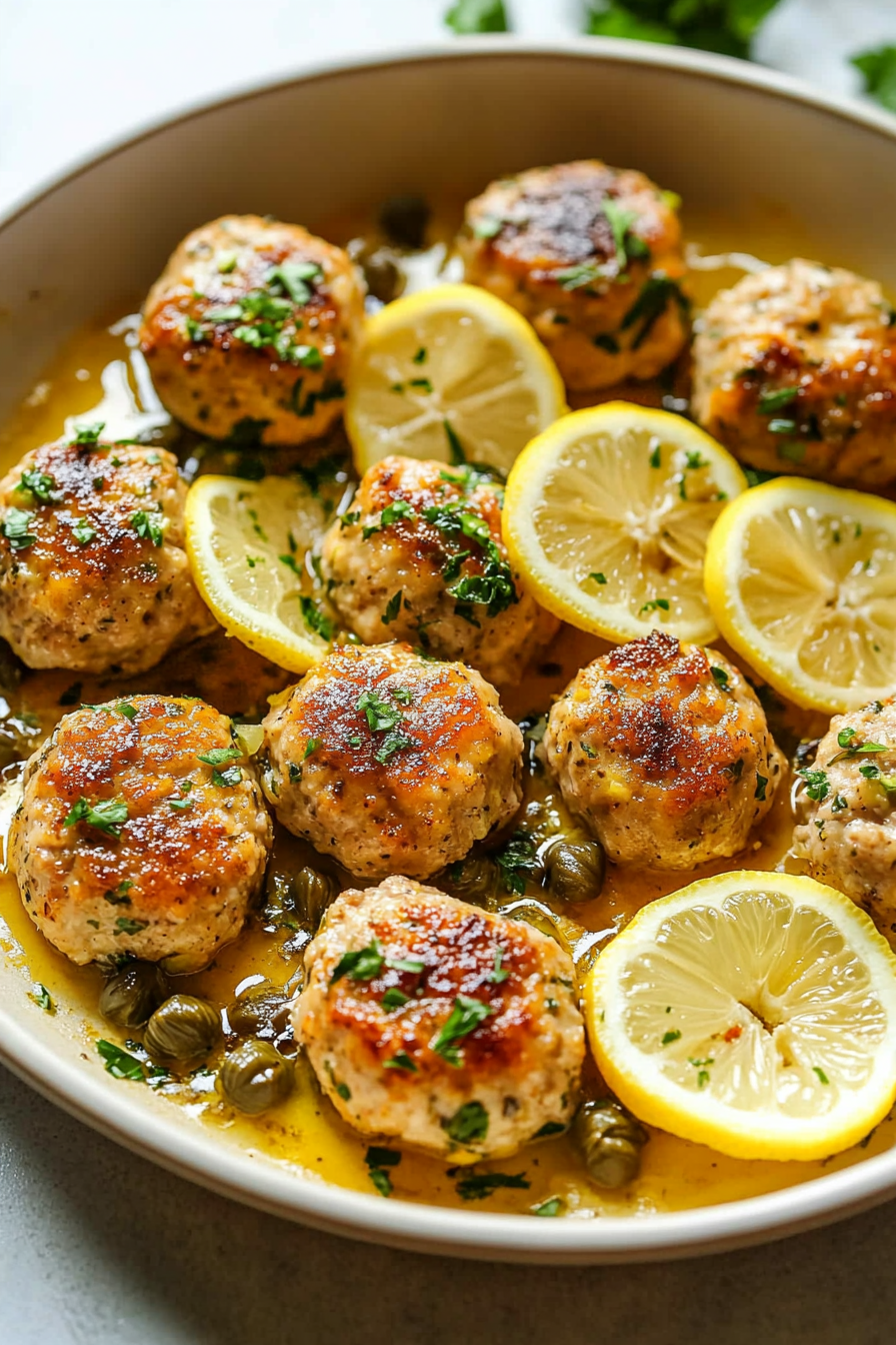 Chicken Piccata Meatballs