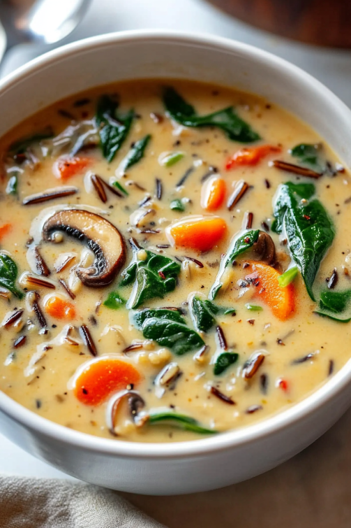 Cozy Autumn Wild Rice Soup