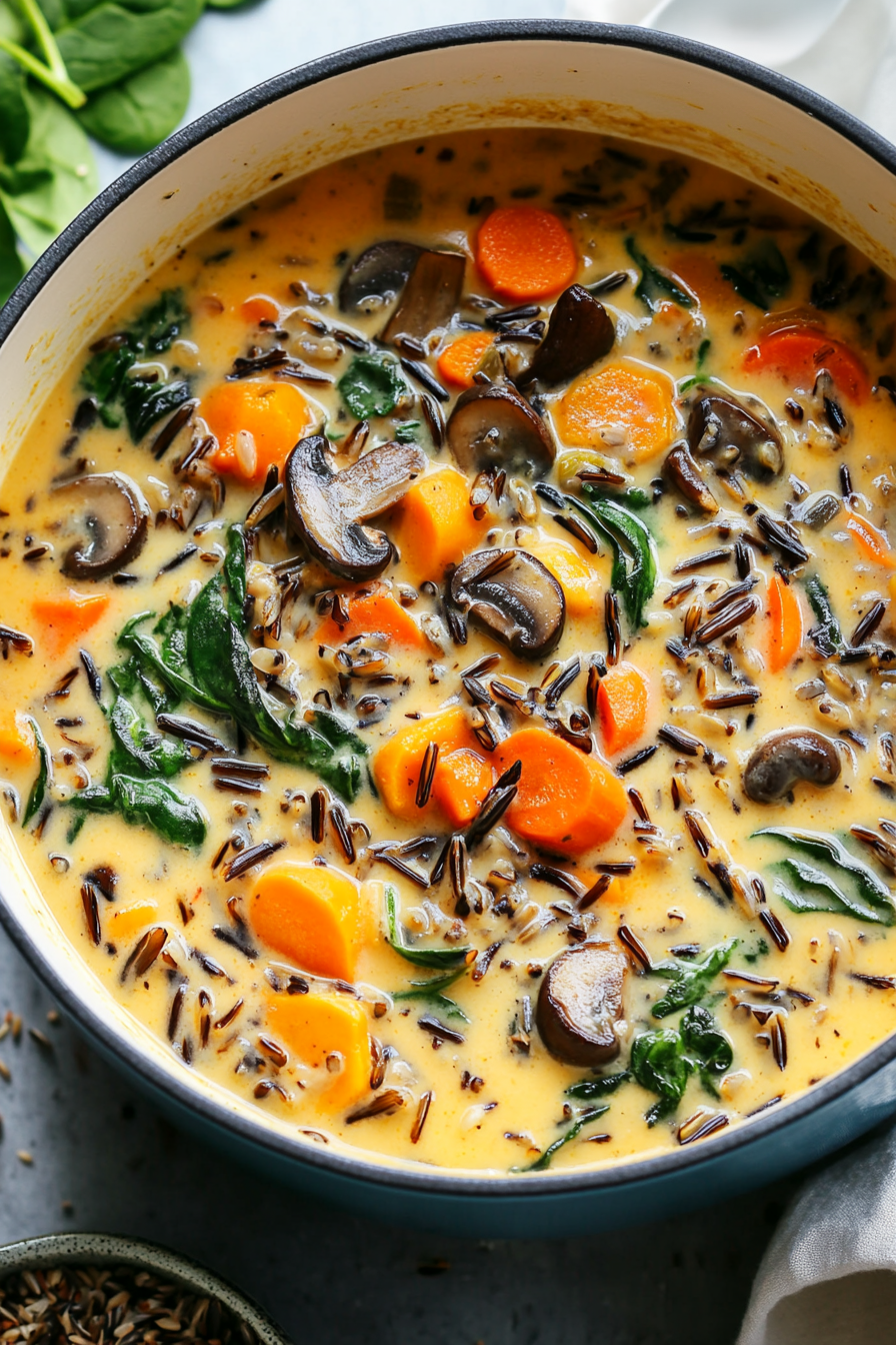 Cozy Autumn Wild Rice Soup