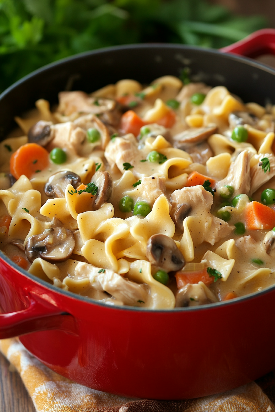 Creamy Chicken Pot Pie Noodles